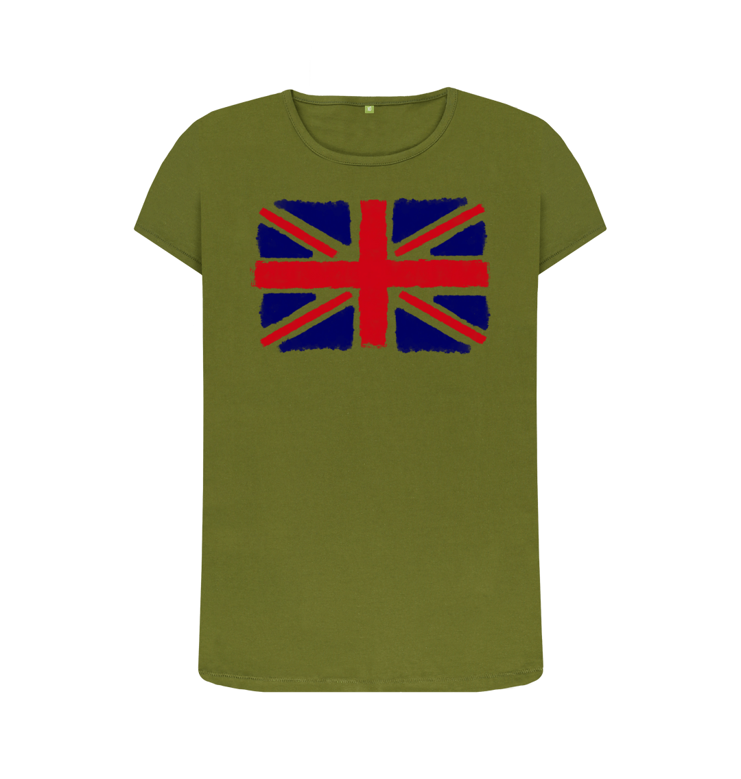 Moss Green Printed T-shirt Front