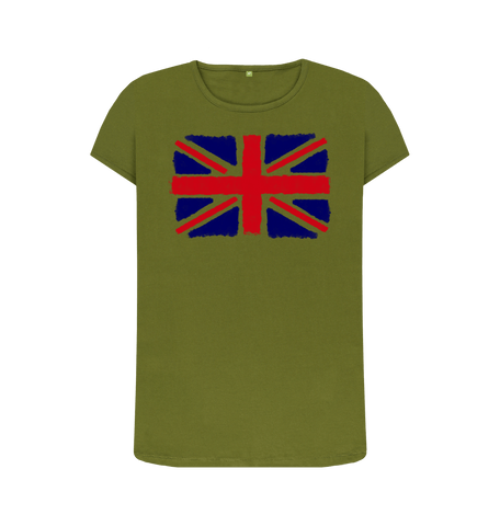 Moss Green Printed T-shirt Front