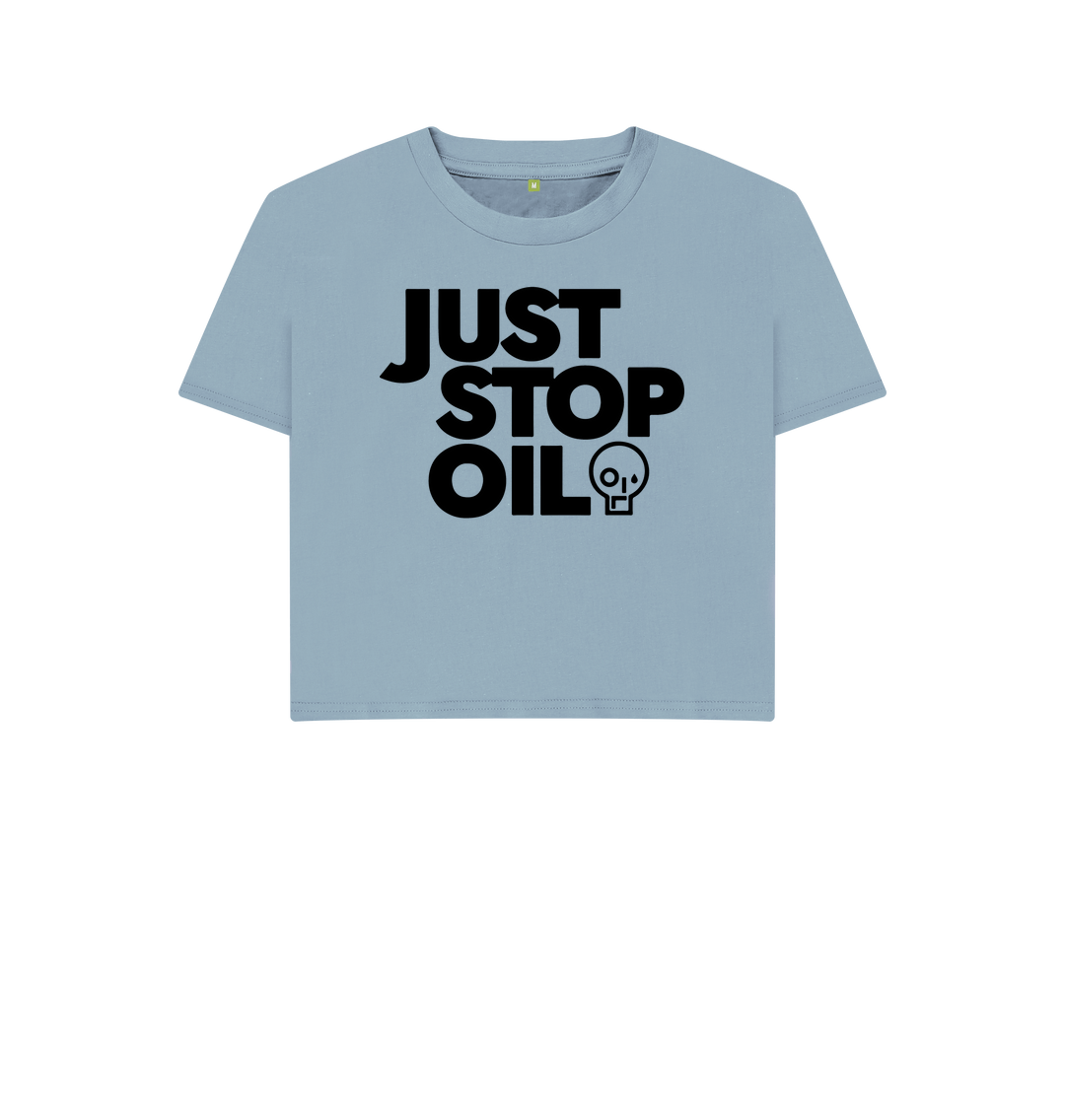Stone Blue Printed T-shirt Front