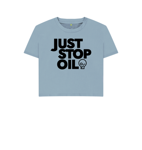 Stone Blue Printed T-shirt Front
