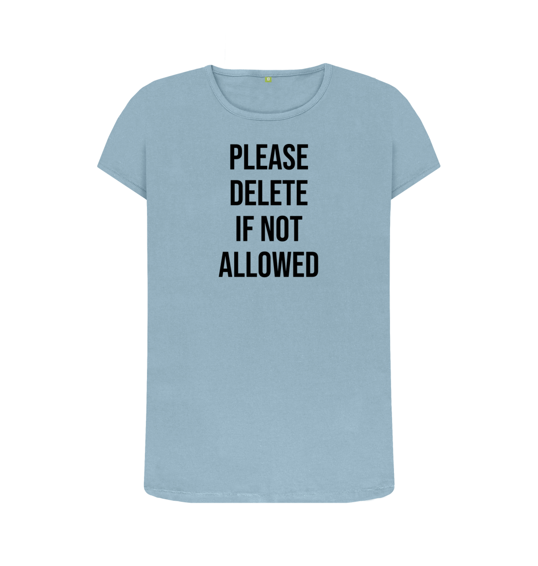 Stone Blue Printed T-shirt Front