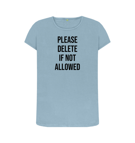 Stone Blue Printed T-shirt Front