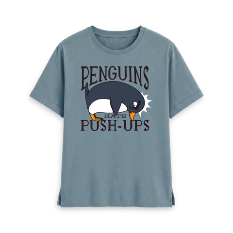 Stone Blue Printed T-shirt Front
