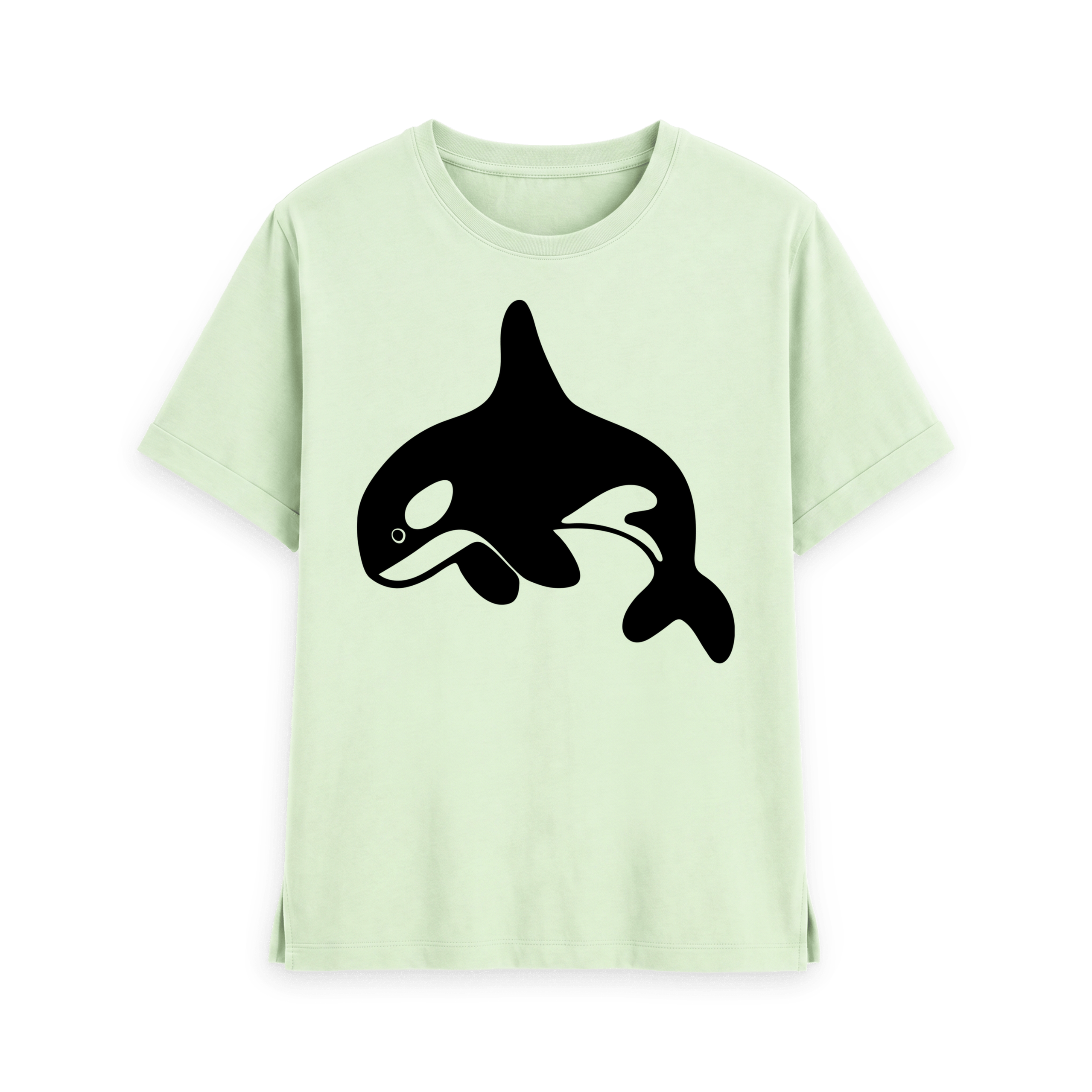 Pastel Green Printed T-shirt Front