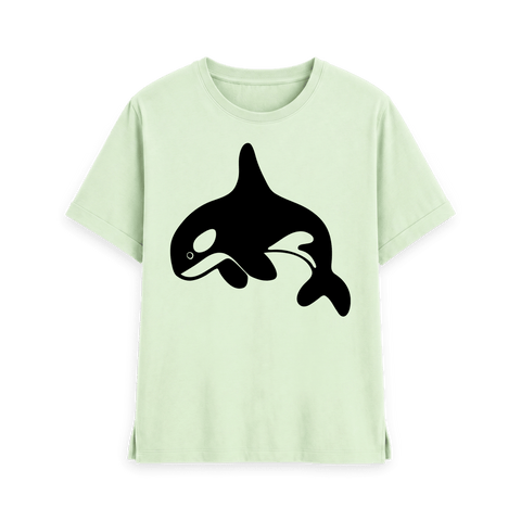 Pastel Green Printed T-shirt Front