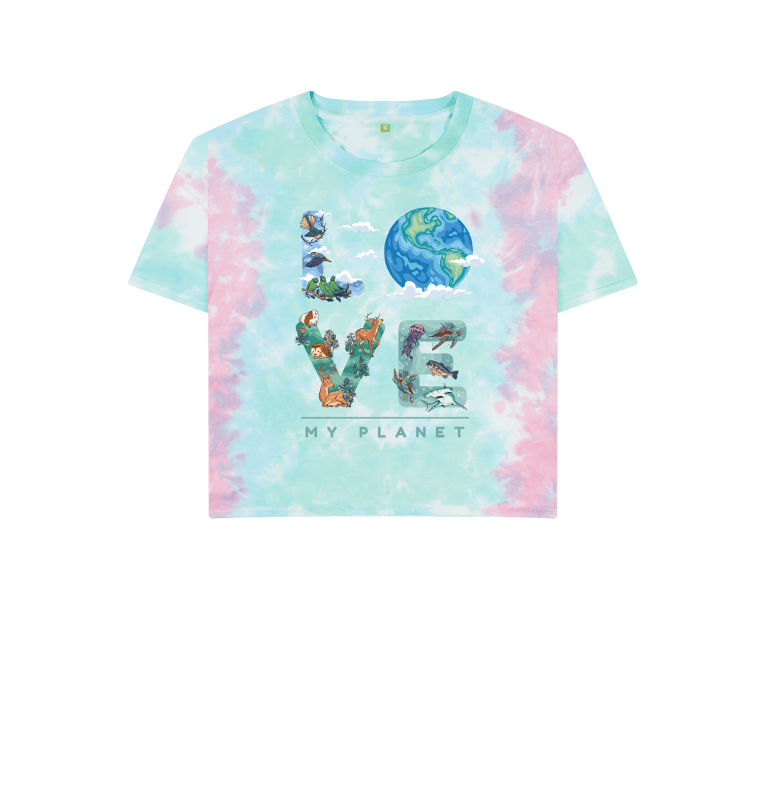 Pastel Tie Dye Printed T-shirt Front