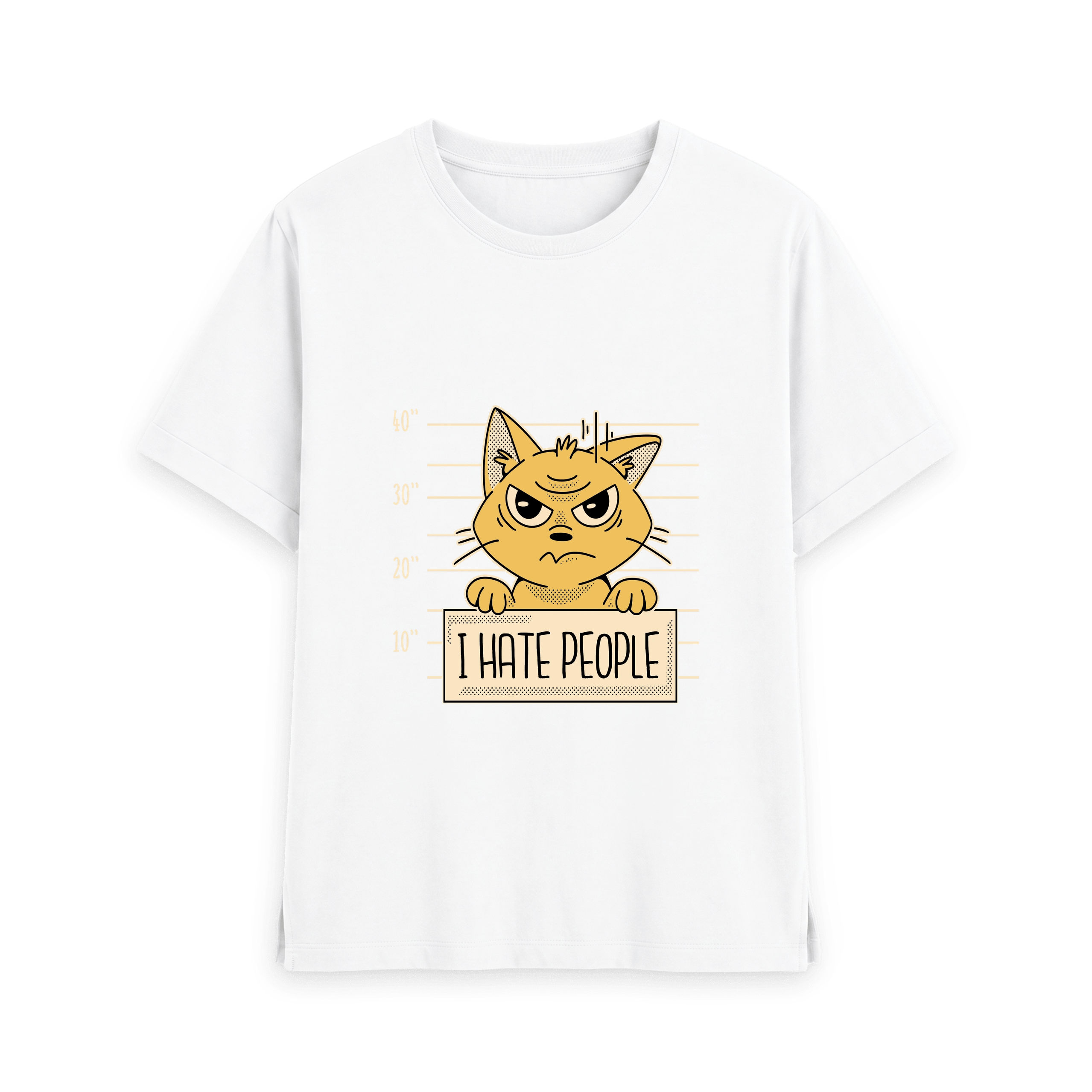 White Printed T-shirt Front