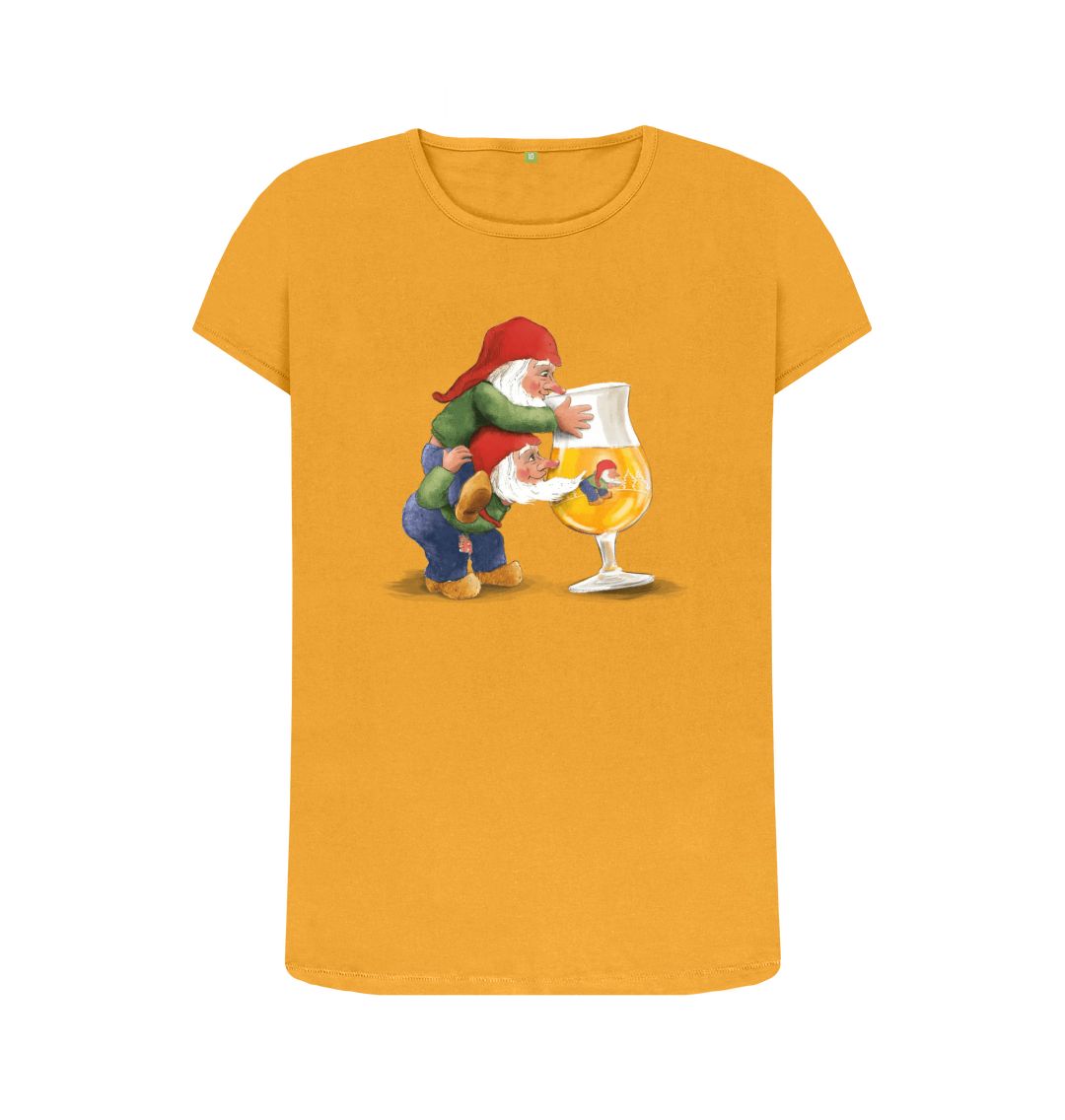 Mustard Gnomes Drinking La Chouffe Women's Crew Neck T-Shirt