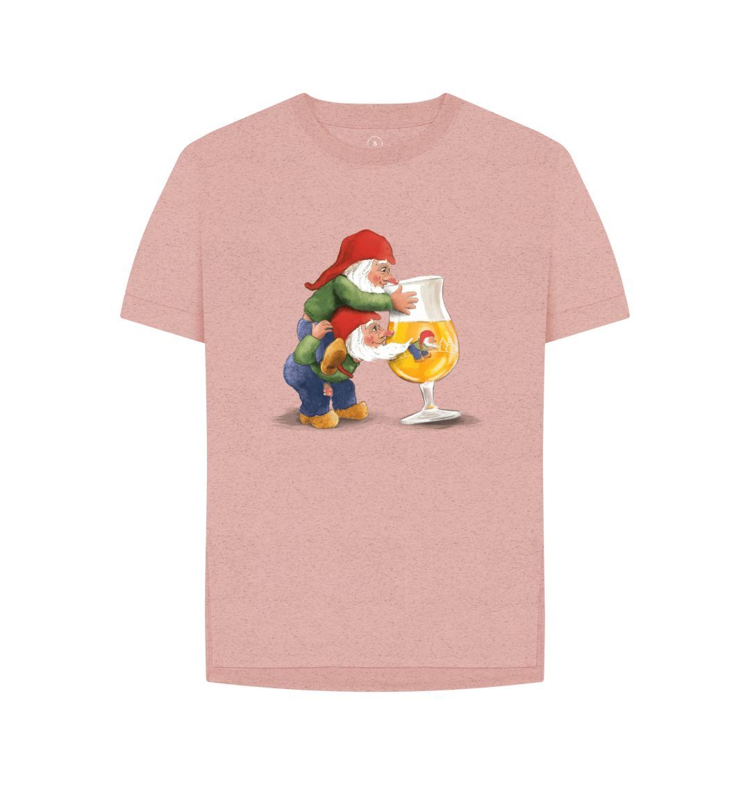 Sunset Pink Gnomes Drinking La Chouffe Women's Remill Relaxed Fit T-Shirt