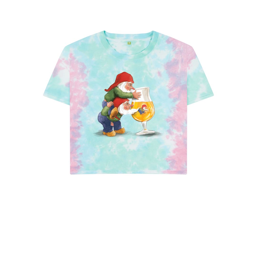 Pastel Tie Dye Gnomes Drinking La Chouffe Women's Boxy Tee