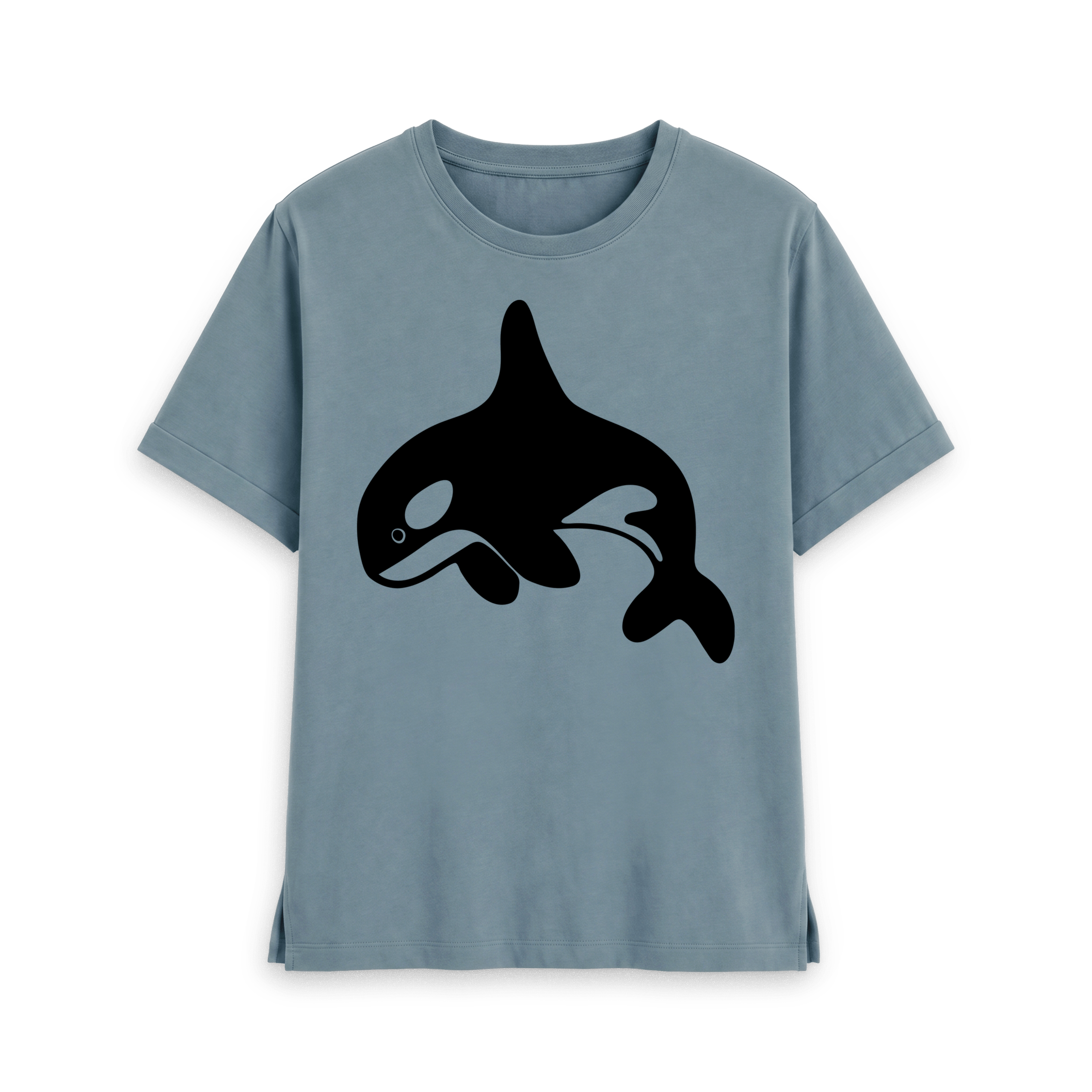 Stone Blue Printed T-shirt Front
