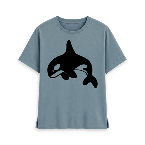 Stone Blue Printed T-shirt Front