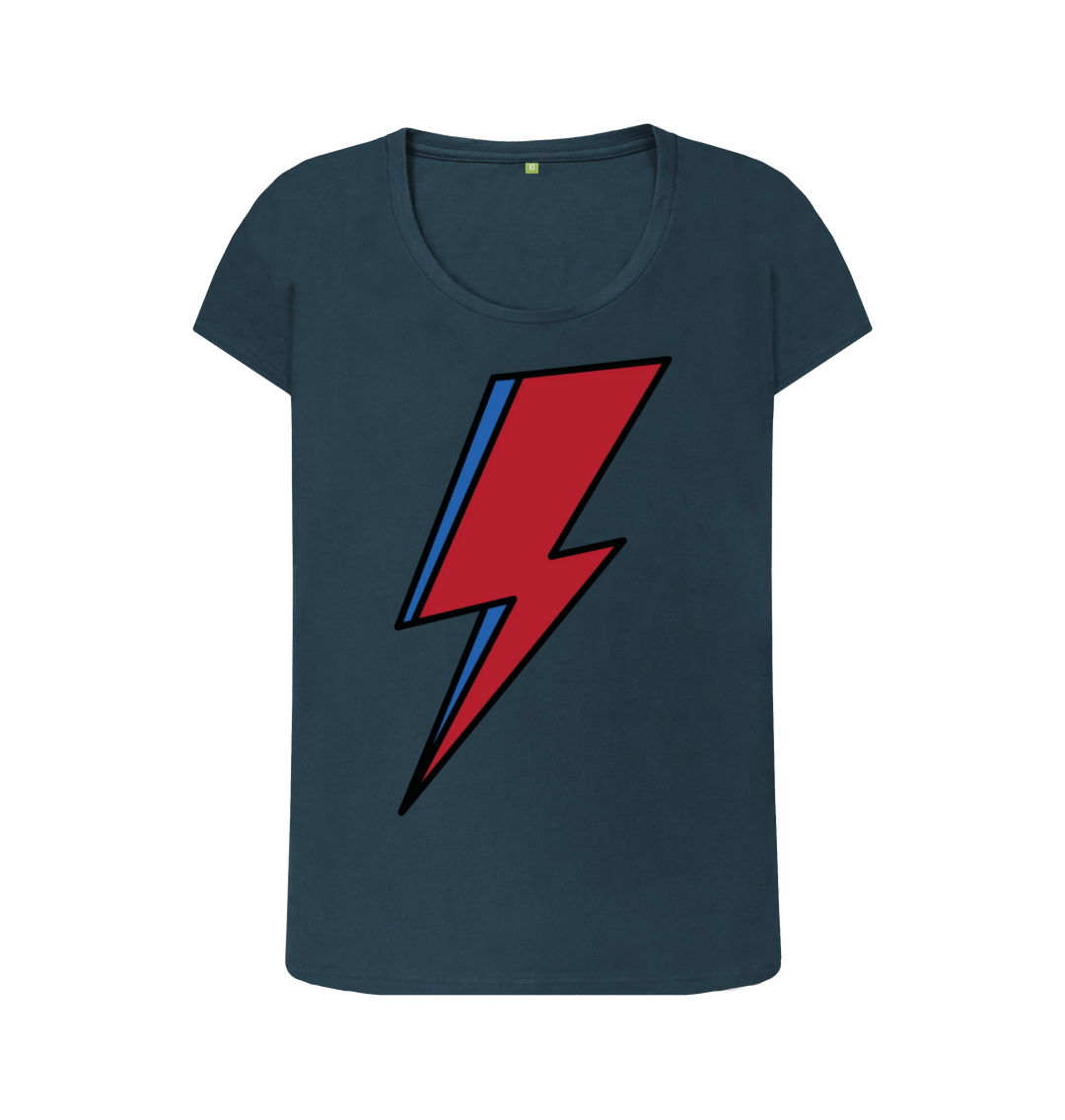 Denim Blue Printed T-shirt Front