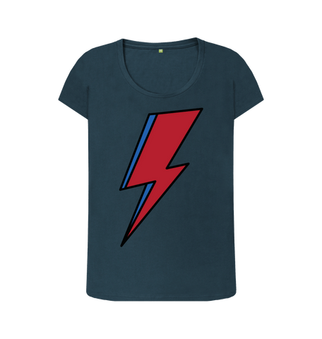 Denim Blue Printed T-shirt Front