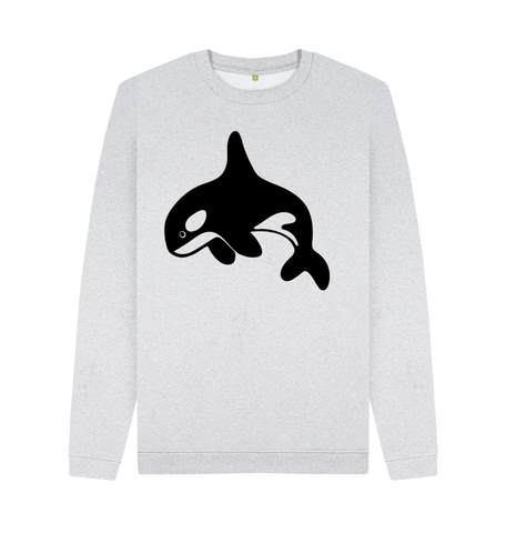 Grey Recycled Printed Sweater Front