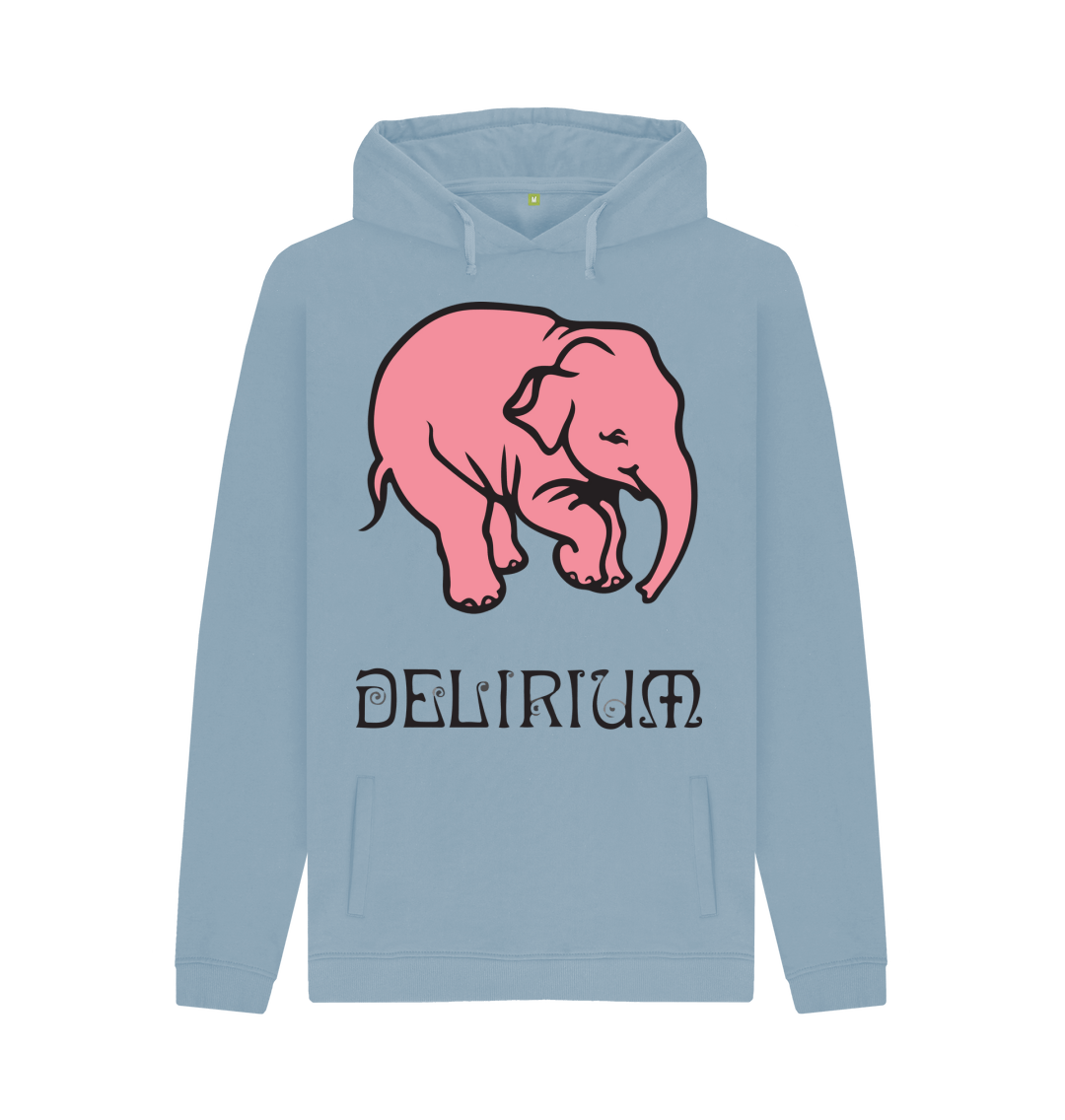 Stone Blue Printed Hoody Front