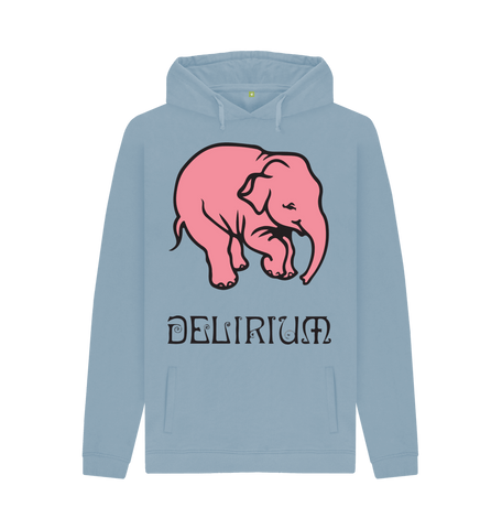 Stone Blue Printed Hoody Front