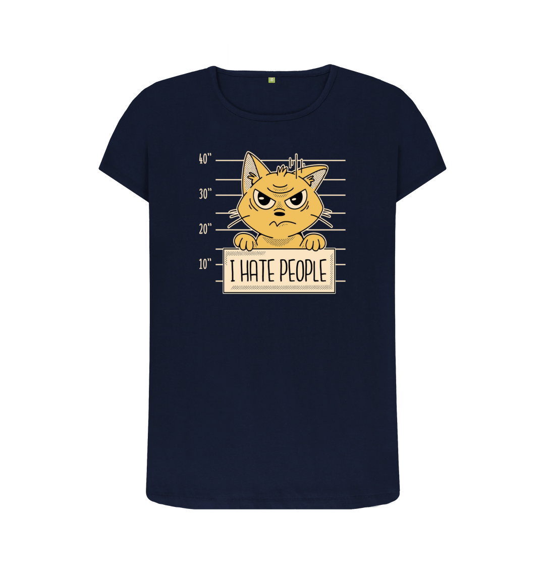 Navy Blue Printed T-shirt Front
