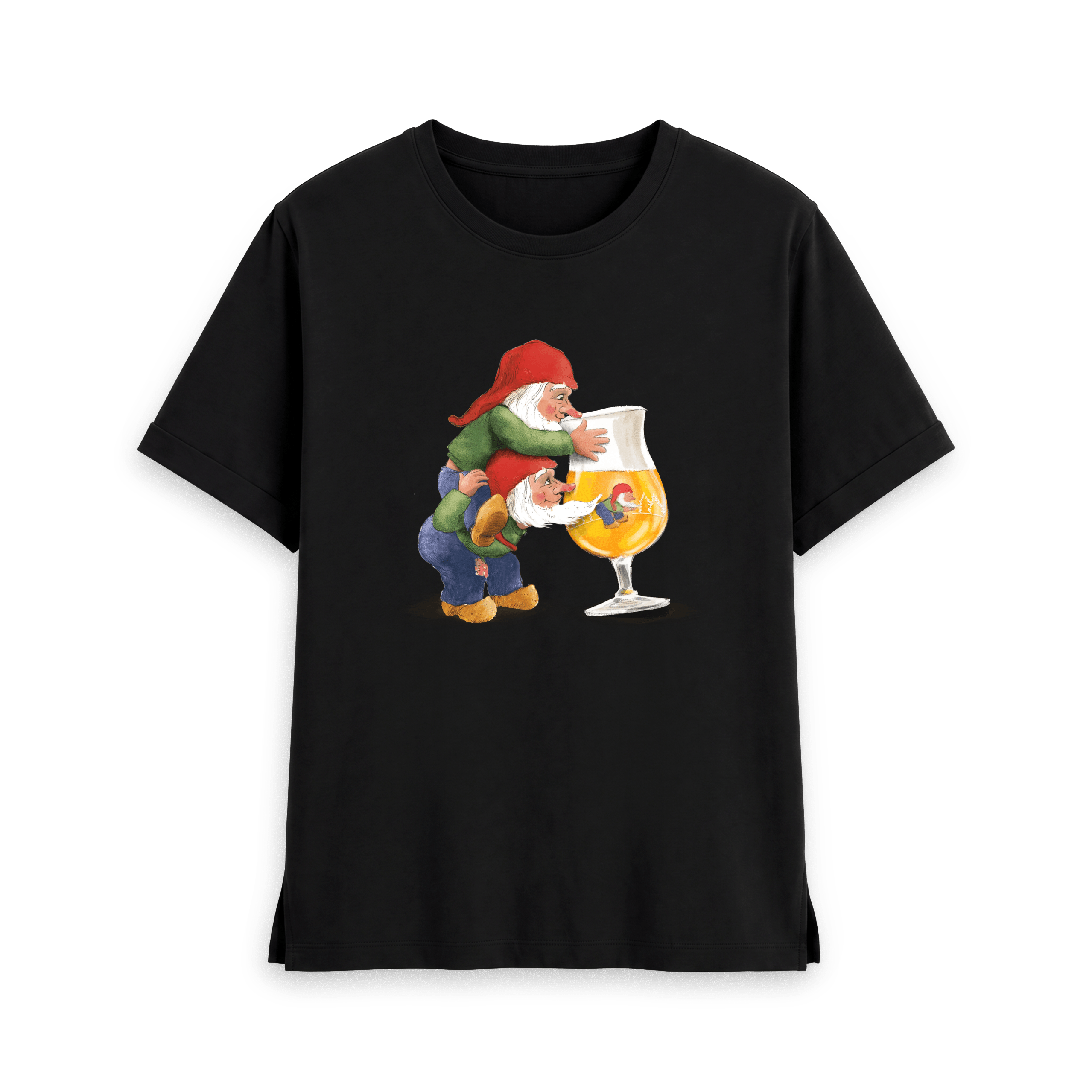 Black Printed T-shirt Front