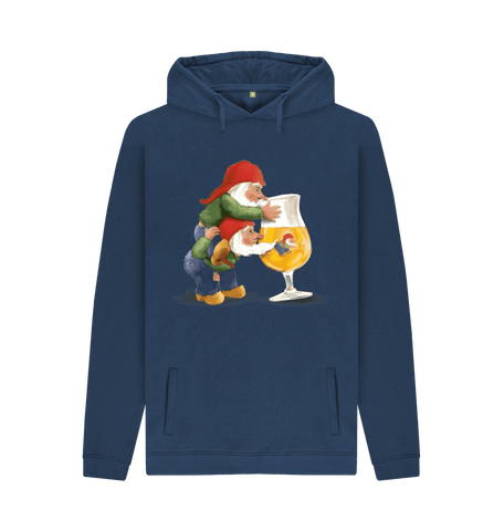 Navy Printed Hoody Front