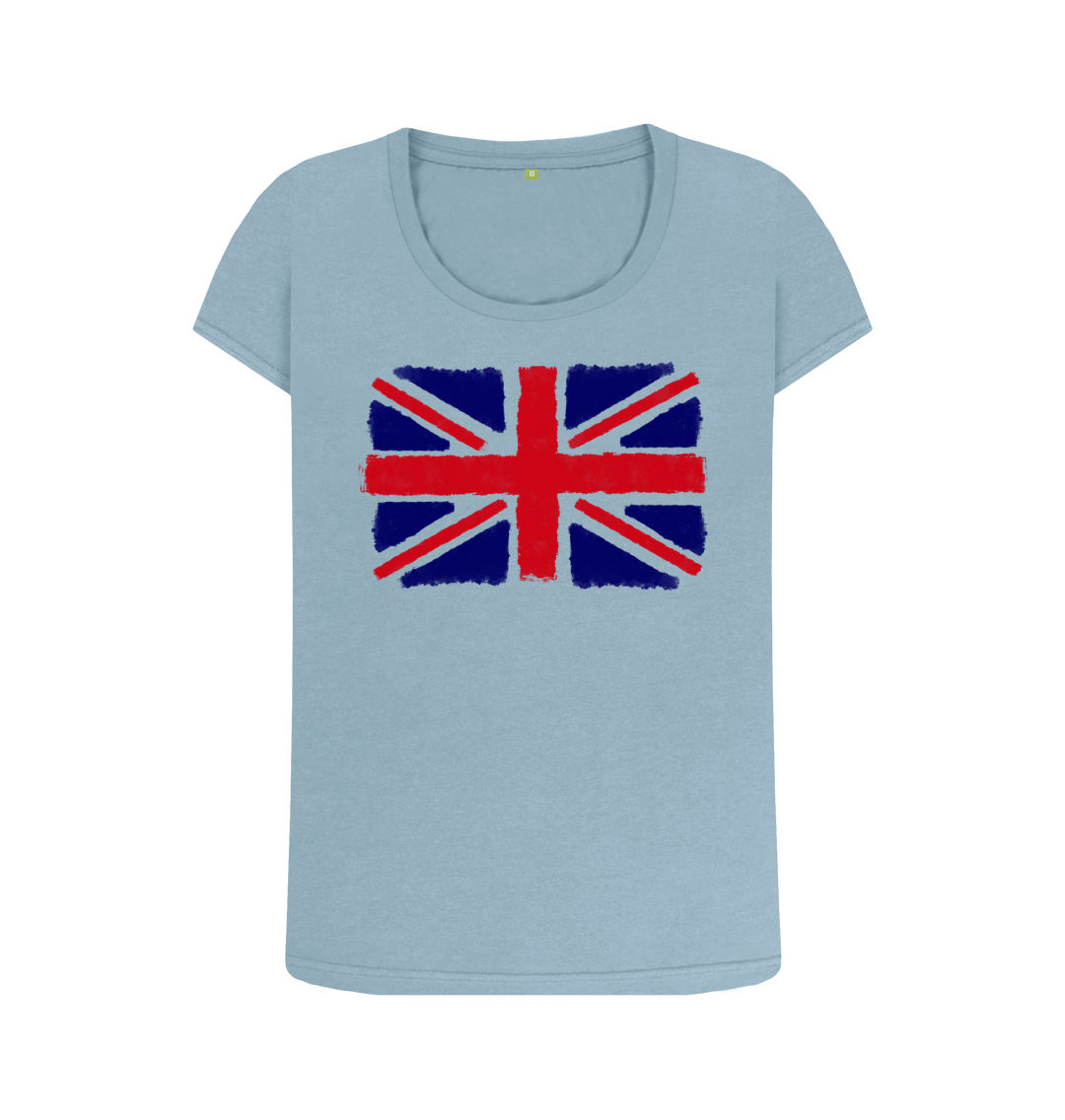 Stone Blue Printed T-shirt Front