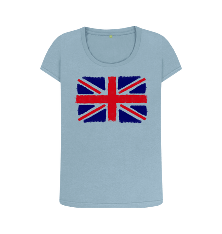 Stone Blue Printed T-shirt Front