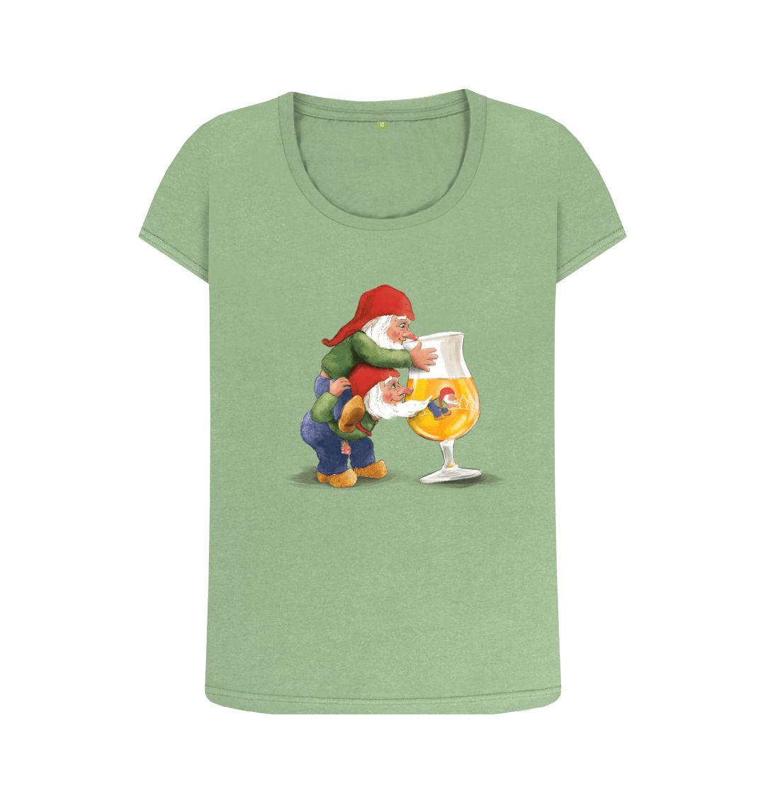 Sage Gnomes Drinking La Chouffe Women's Scoop Neck T-Shirt