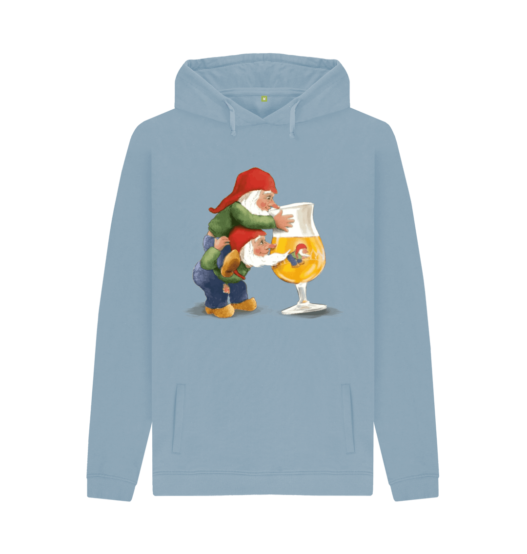 Stone Blue Printed Hoody Front