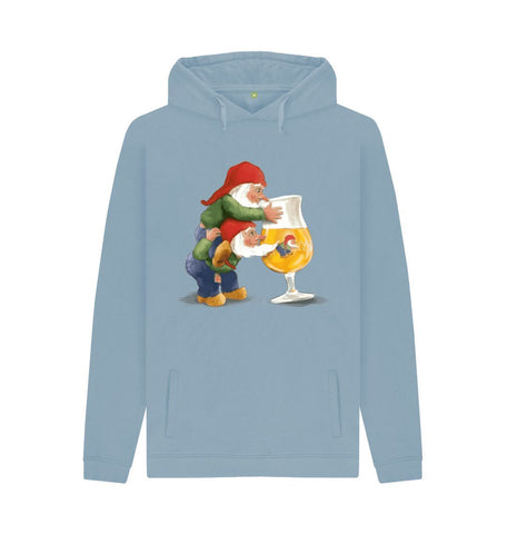Stone Blue Gnomes Drinking La Chouffe Men's Pullover Hoodie