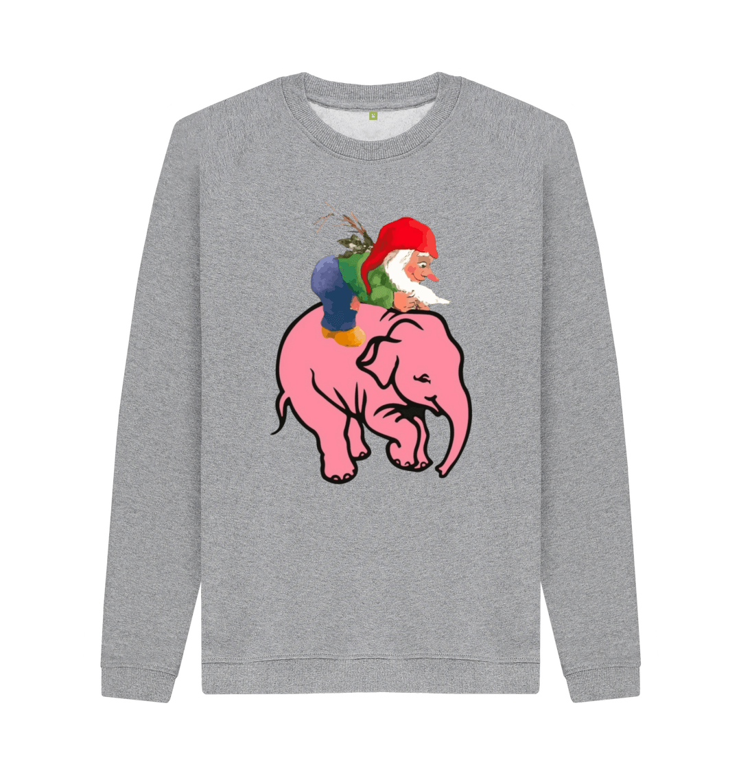 Light Heather Printed Sweater Front