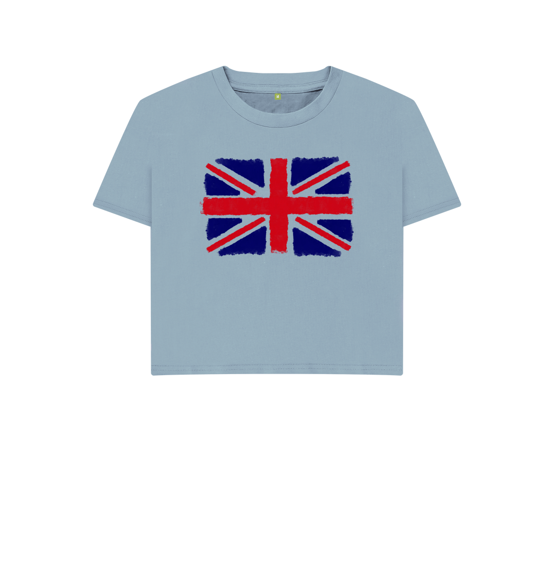 Stone Blue Printed T-shirt Front