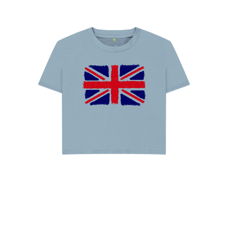 Stone Blue Printed T-shirt Front