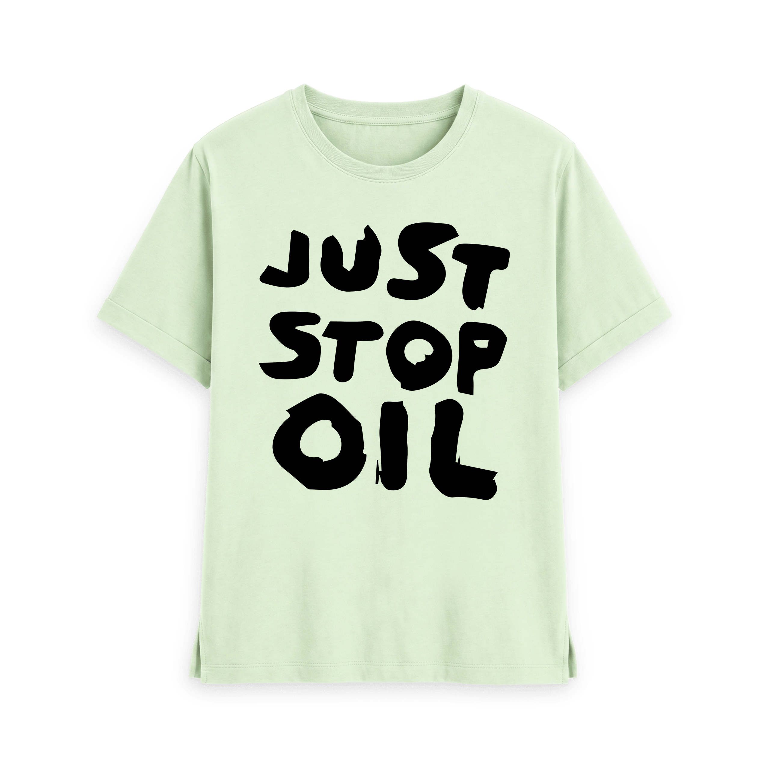 Pastel Green Printed T-shirt Front