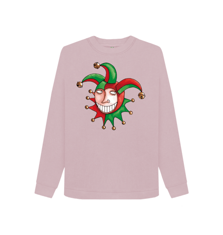 Mauve Printed Sweater Front