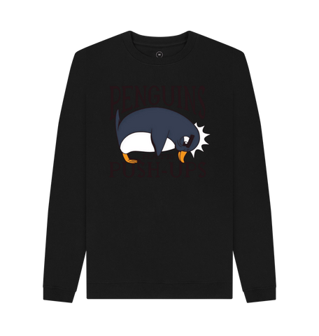 Black Recycled Printed Sweater Front