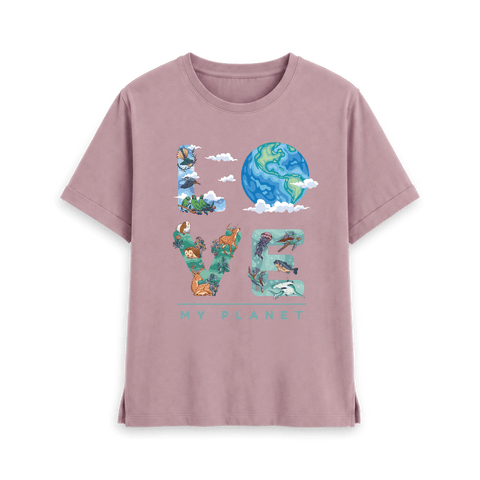 Mauve Printed T-shirt Front