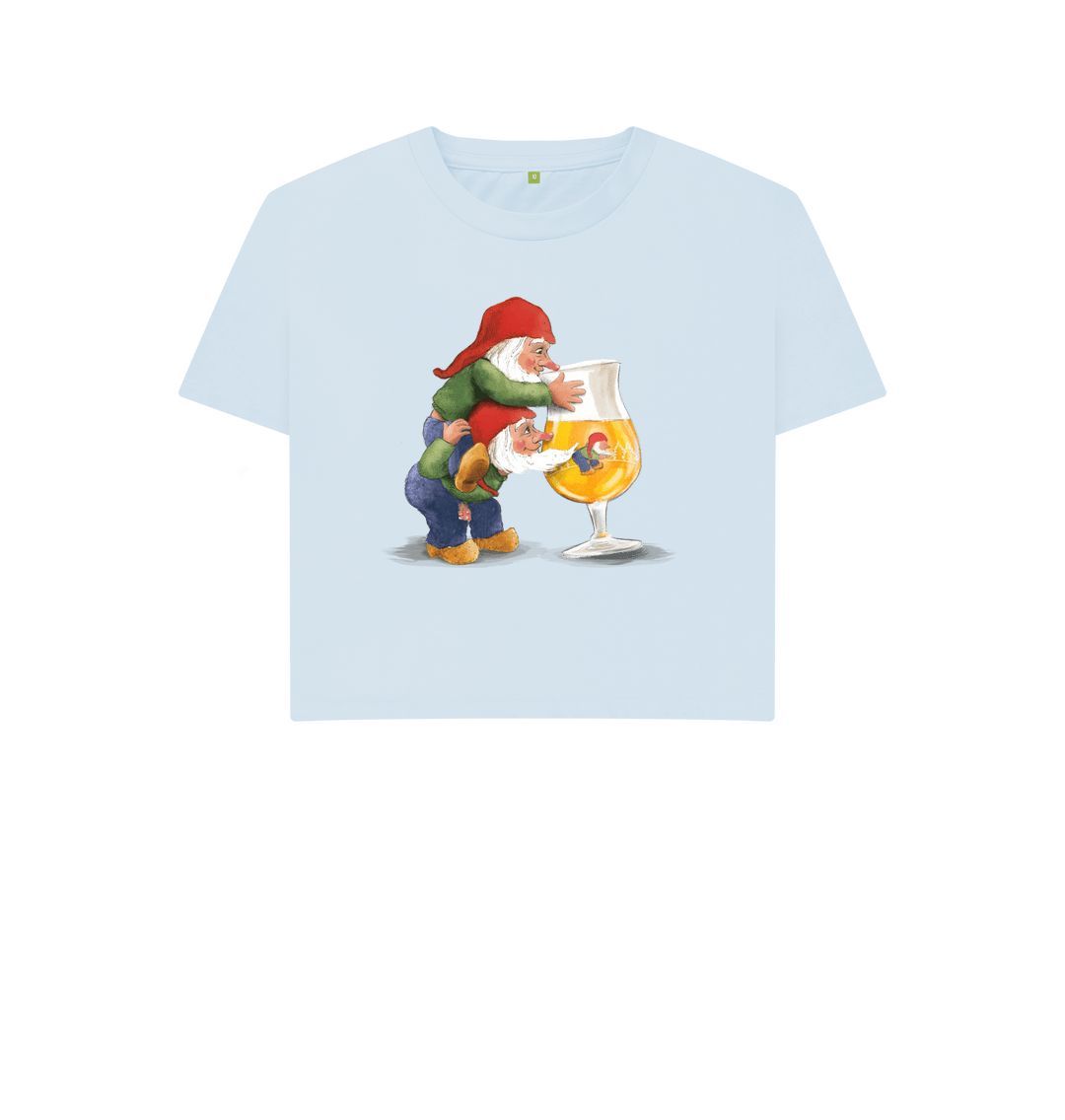 Sky Blue Gnomes Drinking La Chouffe Women's Boxy Tee