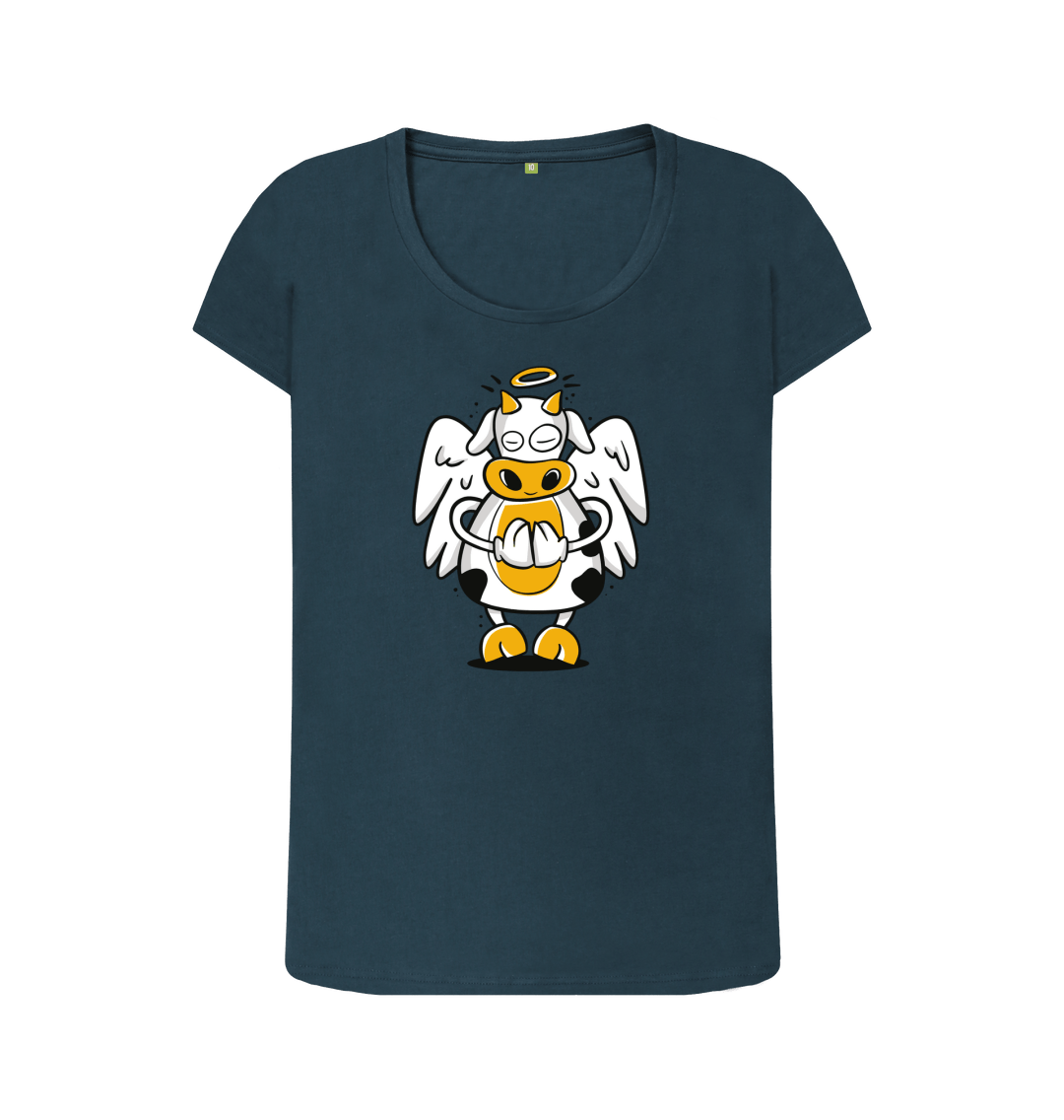 Denim Blue Printed T-shirt Front