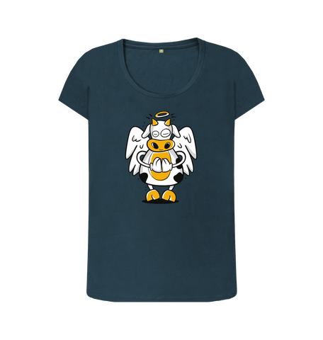 Denim Blue Printed T-shirt Front