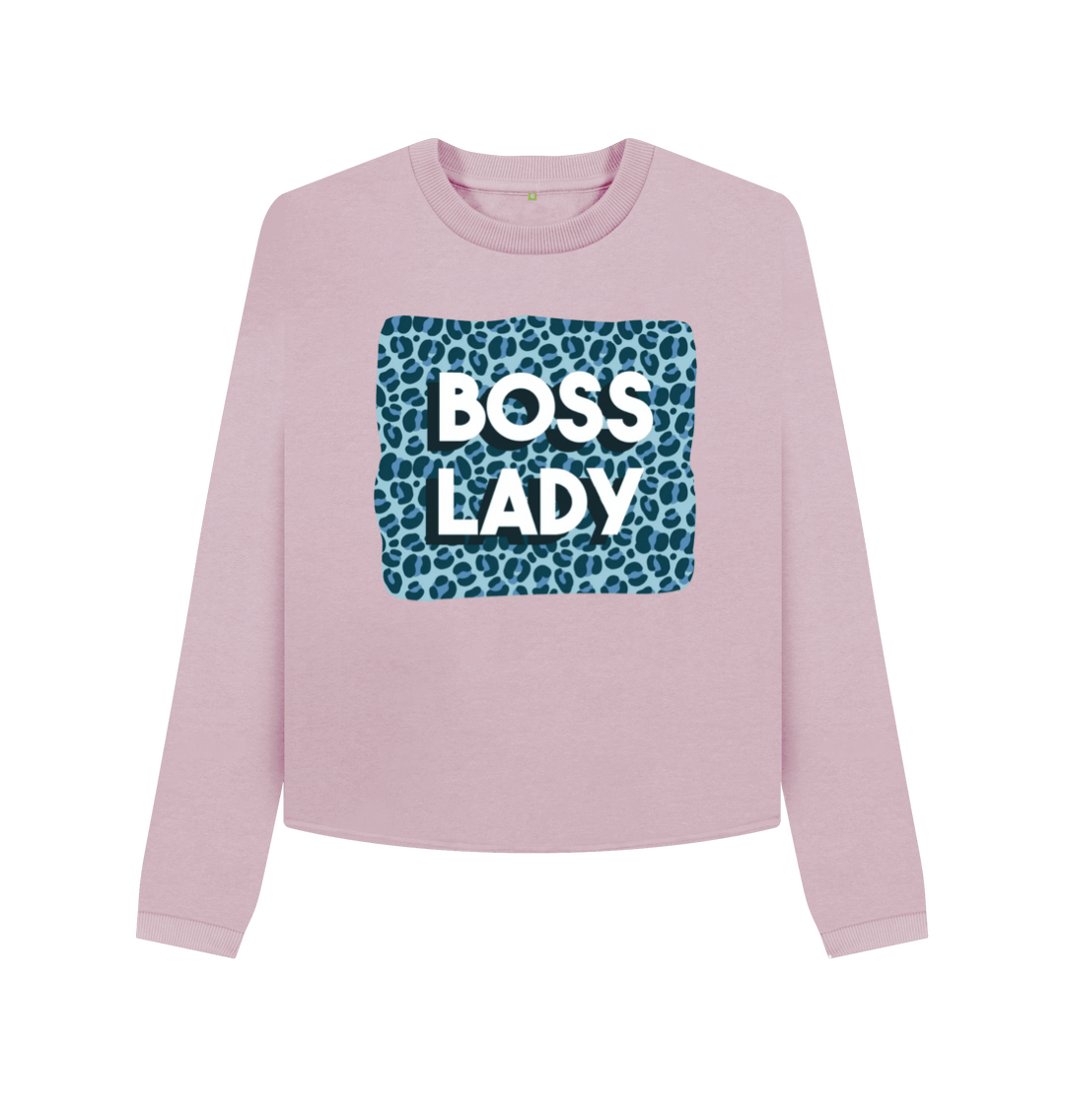 Mauve Printed Boxy Jumpers Front
