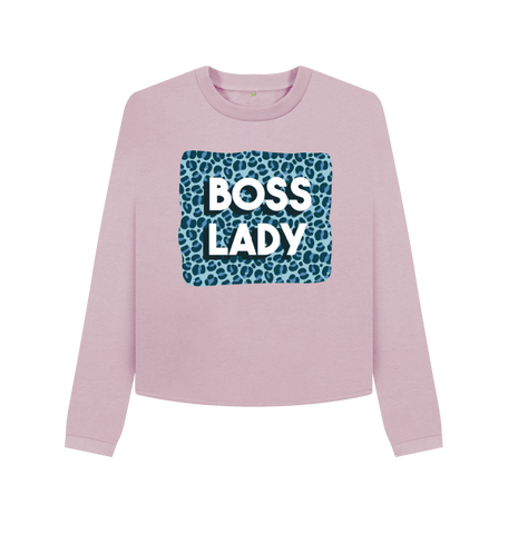 Mauve Printed Boxy Jumpers Front