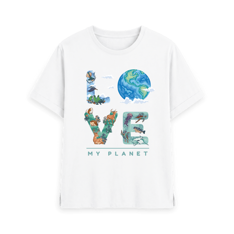 White Printed T-shirt Front