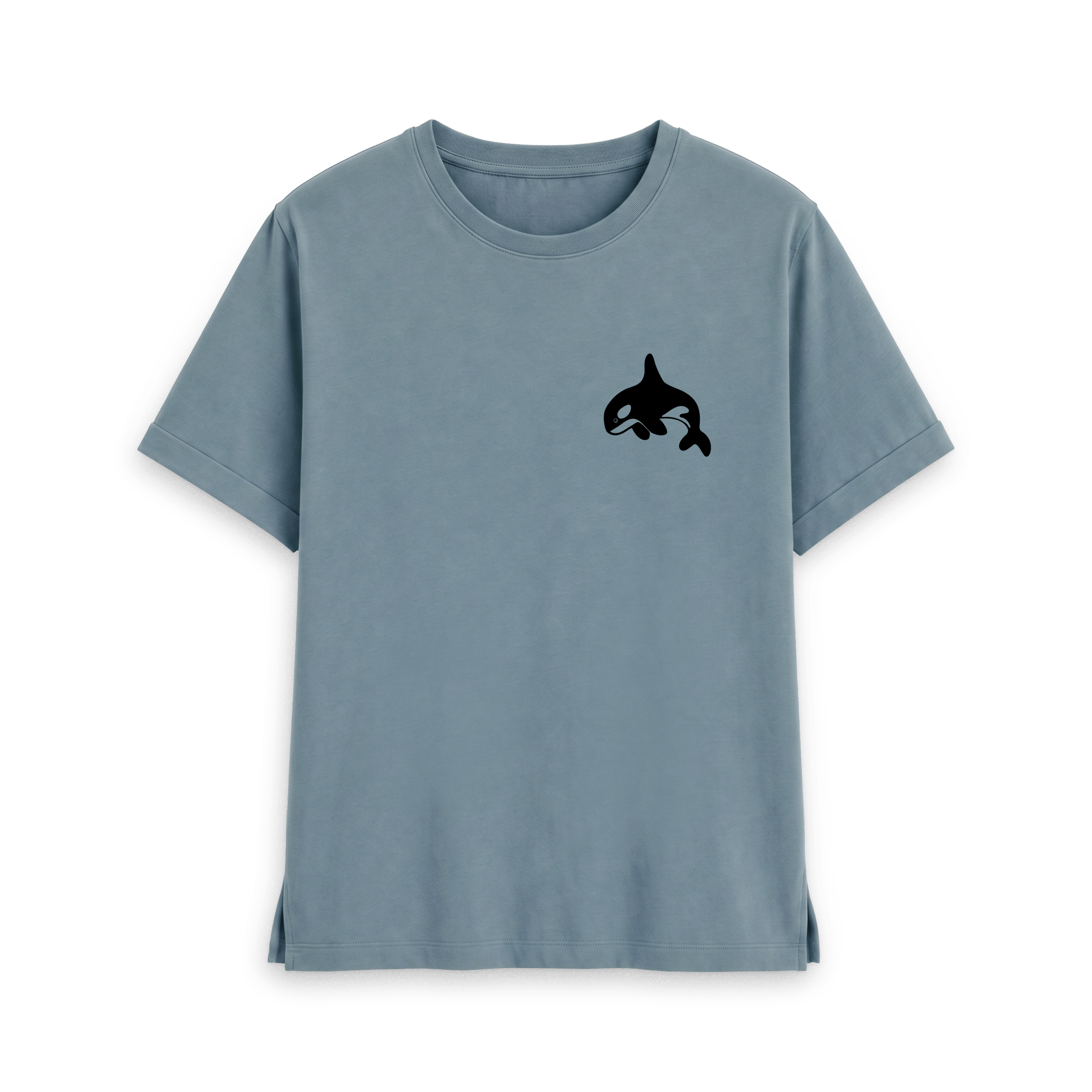 Stone Blue Printed T-shirt Front