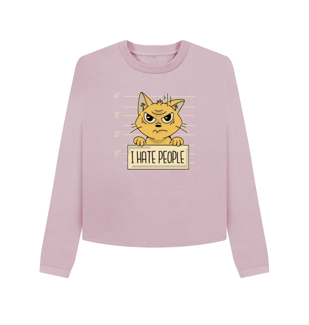 Mauve Printed Boxy Jumpers Front
