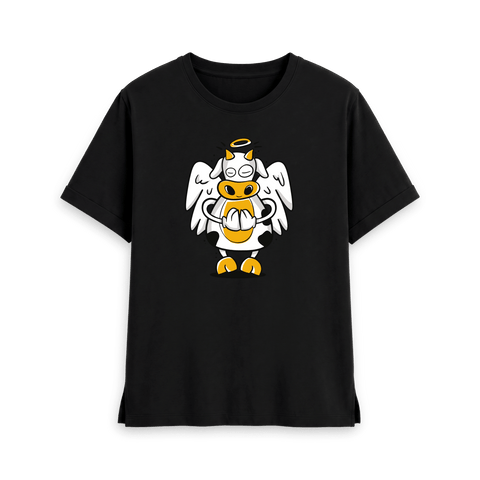 Black Printed T-shirt Front