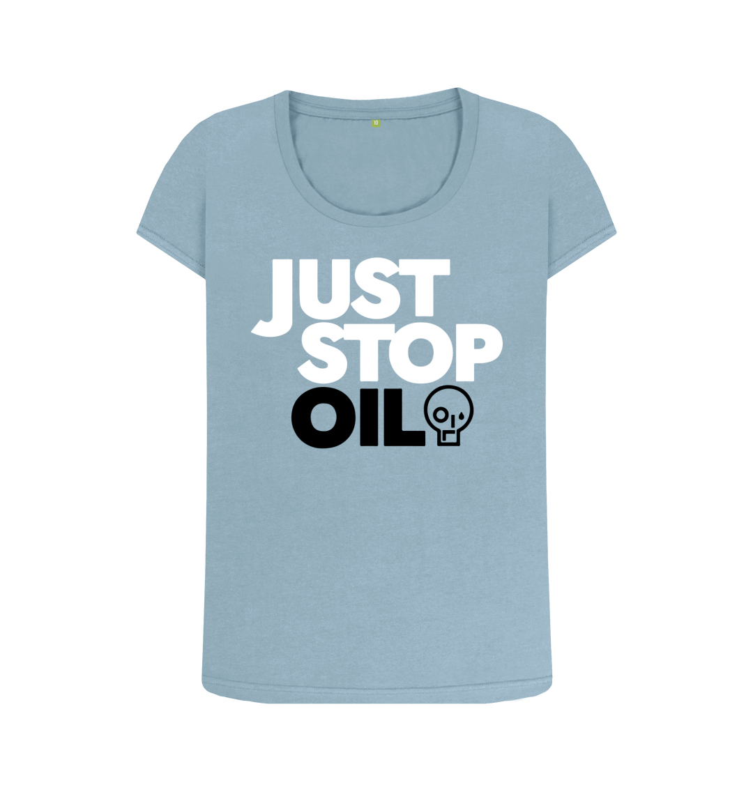 Stone Blue Printed T-shirt Front