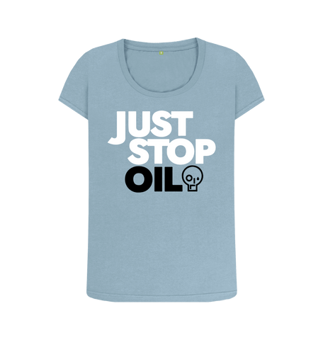 Stone Blue Printed T-shirt Front