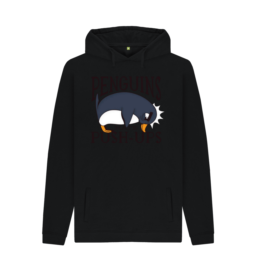 Black Printed Hoody Front