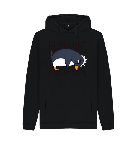 Black Printed Hoody Front