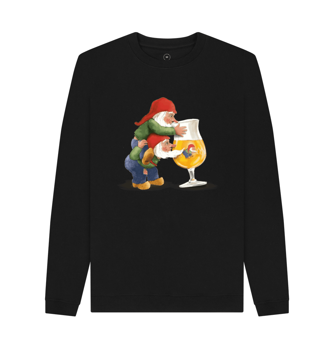 Black Recycled Printed Sweater Front